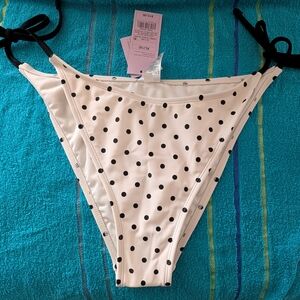 Polka Dot Low-Rise High Leg Extra Cheeky Side Tie Bikini Bottom - Wild Fable